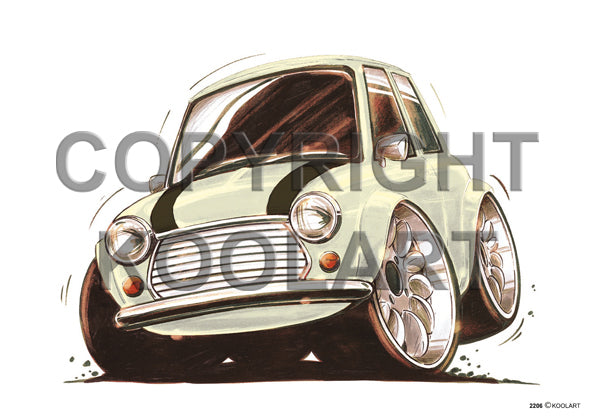 Mini Cooper White/Black (SKU2206)