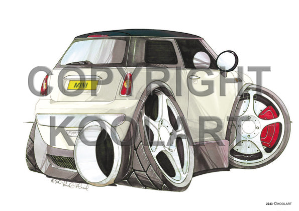 Mini Cooper New Rear White/Black (SKU2243)
