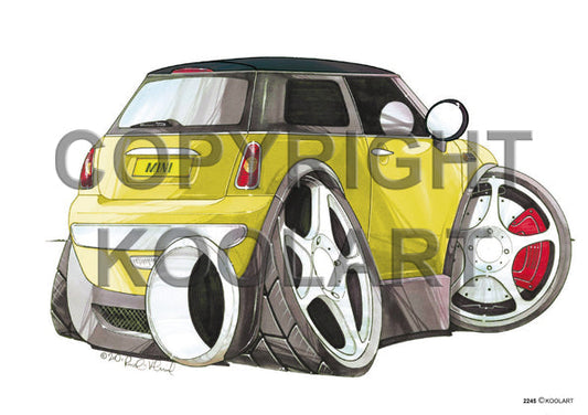 Mini Cooper New Rear Yellow/Black (SKU2245)