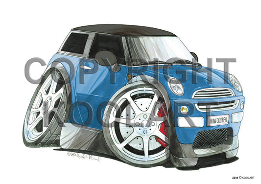 Mini Cooper New Blue/Black (SKU2249)