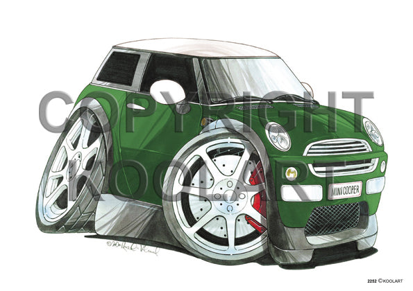 Mini Cooper New Green/White (SKU2252)