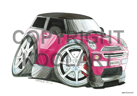 Mini Cooper New Pink/Black (SKU2253)