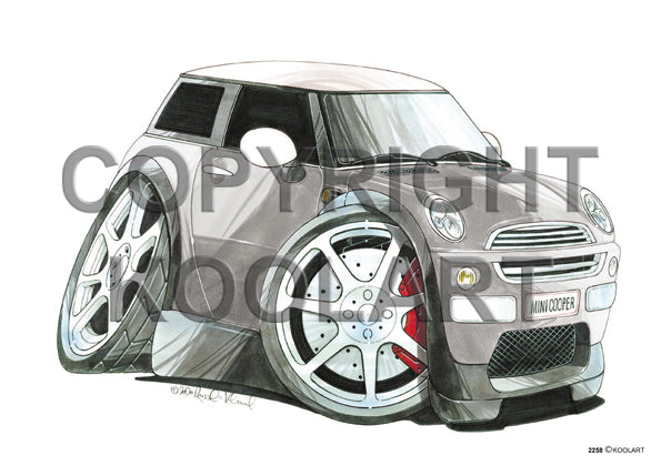 Mini Cooper New Silver/White (SKU2258)