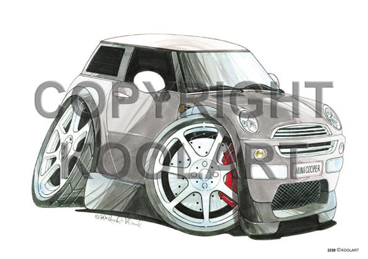 Mini Cooper New Silver/White (SKU2258)