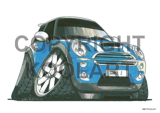 Mini Cooper S Blue/White (SKU2297)