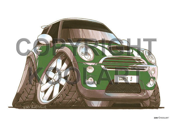Mini Cooper S Green/White (SKU2299)