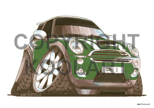 Mini Cooper S Green/White (SKU2299)
