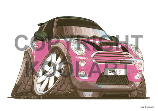 Mini Cooper S Pink/Black (SKU2300)