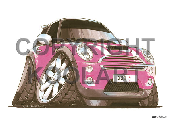 Mini Cooper S Pink/White (SKU2301)