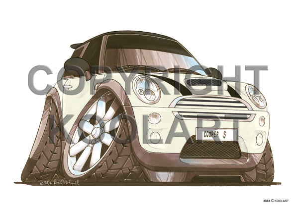 Mini Cooper S White/Black (SKU2302)
