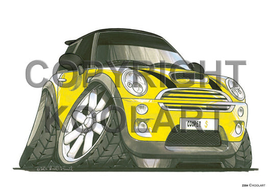 Mini Cooper S Yellow/Black (SKU2304)