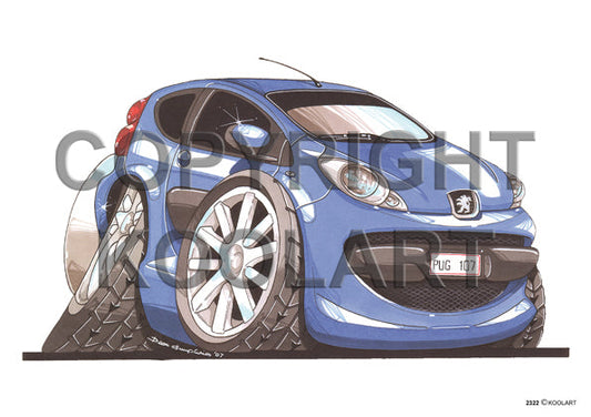 Peugeot 107 Blue (SKU2322)