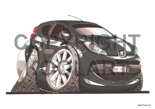 Peugeot 107 Black (SKU2323)