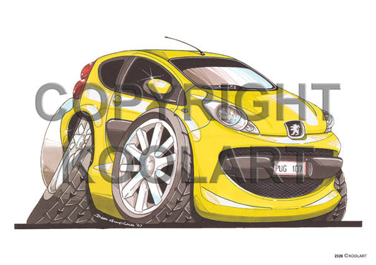 Peugeot 107 Yellow (SKU2326)