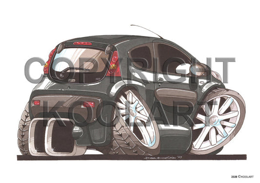 Peugeot 107 Rear Black (SKU2328)