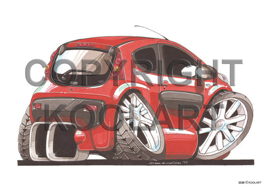 Peugeot 107 Rear Red (SKU2329)