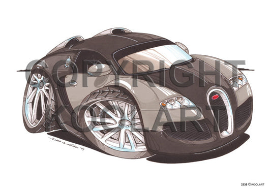 Bugatti Veyron Silver/Black (SKU2335)