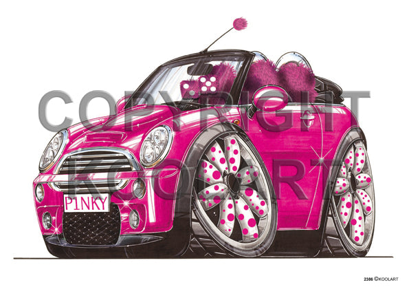 Mini Cooper Furry Pink (SKU2386)