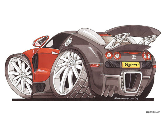 Bugatti Veyron Red/Black (SKU2545)
