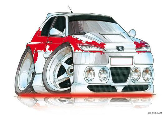 Peugeot 306 Tuning White/Red (SKU2672)