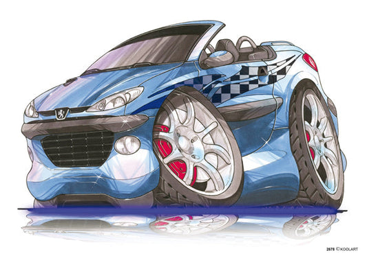 Peugeot 206CC Tuning Blue (SKU2678)