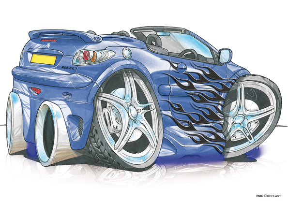 Peugeot 206CC Tuning Blue (SKU2686)