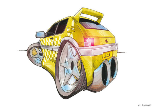 Peugeot 205 Gti Tuning Yellow (SKU2771)