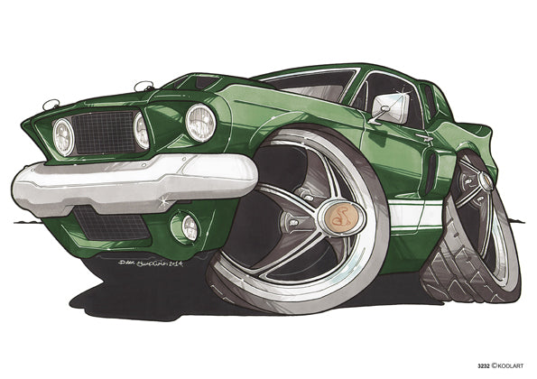 Ford 67 Mustang Gt500 Green (SKU3232)