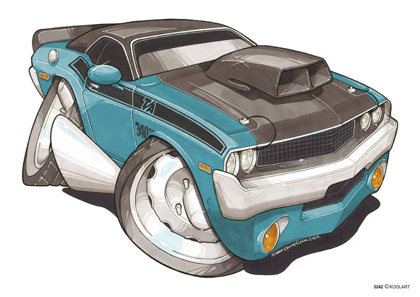 Dodge Charger Cuda Blue/Black (SKU3242)