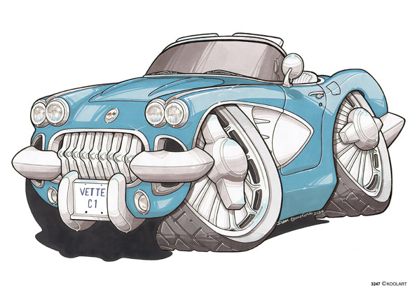 Chevrolet Corvette C1 Blue (SKU3247)
