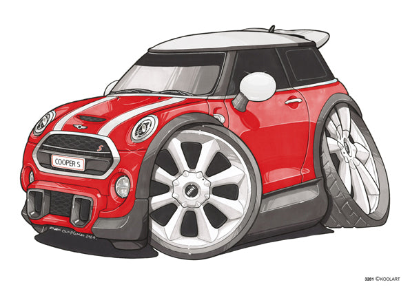 Mini Cooper S Red/White (SKU3281)