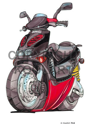 Aprilla 50CC Tetsuyama Black Red (SKU714)