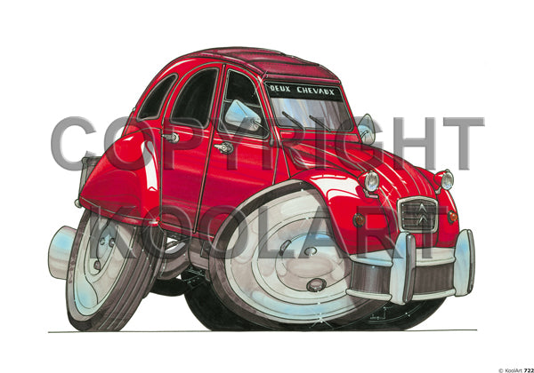 Citroen 2 CV Red (SKU722)