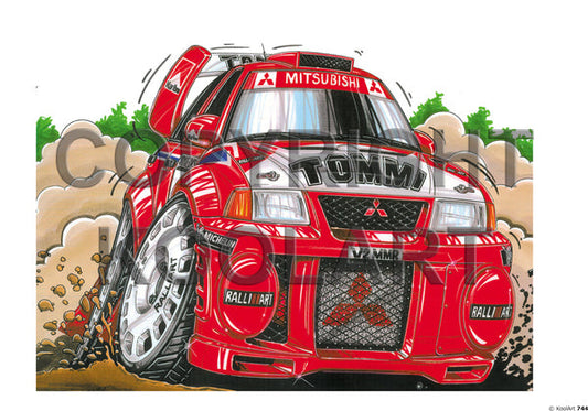 Mitsubishi Evo 6 (T.Makkinen) Red / White (SKU744)
