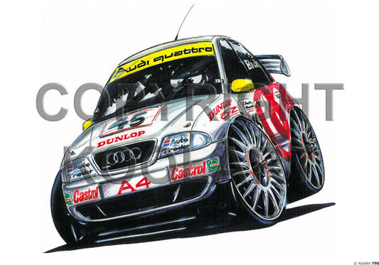Audi A4 BTCC Red White Yellow (SKU790)