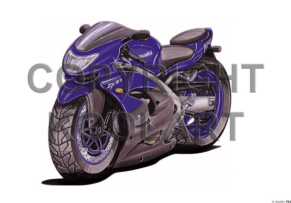Kawasaki ZX9R Blue / Black (SKU791)