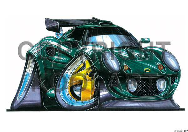 Lotus Elise Racing Green / Yellow Wheels (SKU797)