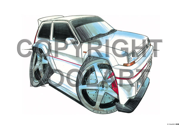 Renault 5 GT Turbo White (SKU838)