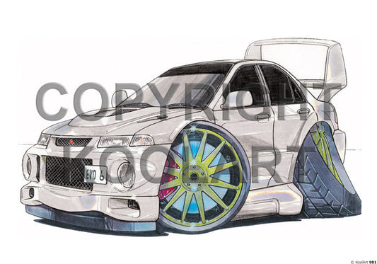 Mitsubishi Evo 6 Silver (SKU981)
